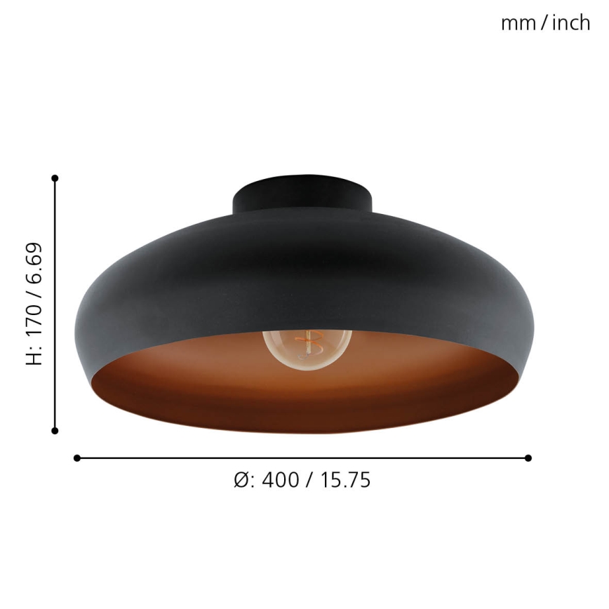 Eglo 94547 - Kattovalo MOGANO 1xE27/60W/230V