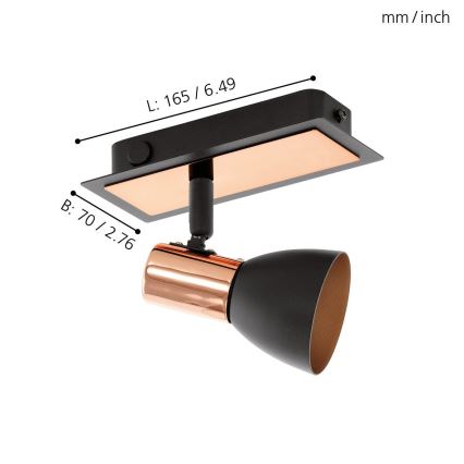 Eglo 94584 - LED-kohdevalaisin BARNHAM 1xGU10/3,3W/230V
