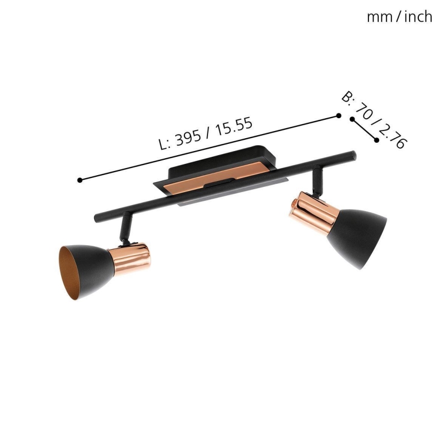 Eglo 94585 - LED-kohdevalaisin BARNHAM 2xGU10/3,3W/230V