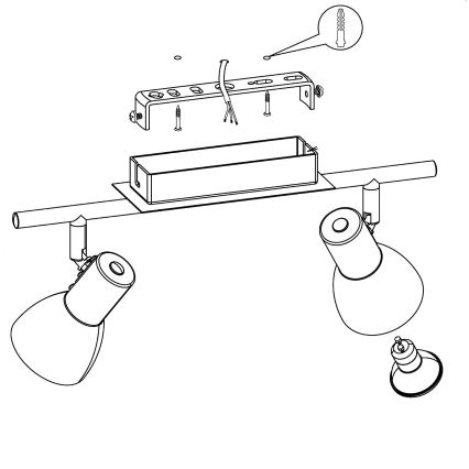 Eglo 94585 - LED-kohdevalaisin BARNHAM 2xGU10/3,3W/230V