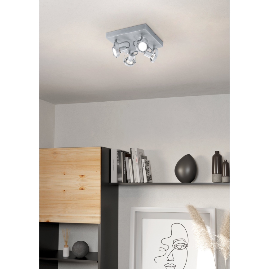 Eglo 94645 - LED-kohdevalaisin NOVORIO 4xGU10-LED/5W/230V