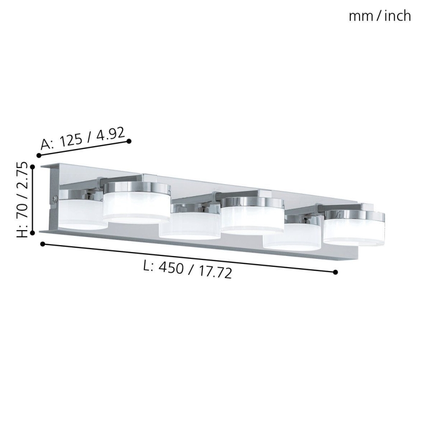 Eglo - LED kylpyhuoneen seinävalaisin 3xLED/4,5W/230V IP44