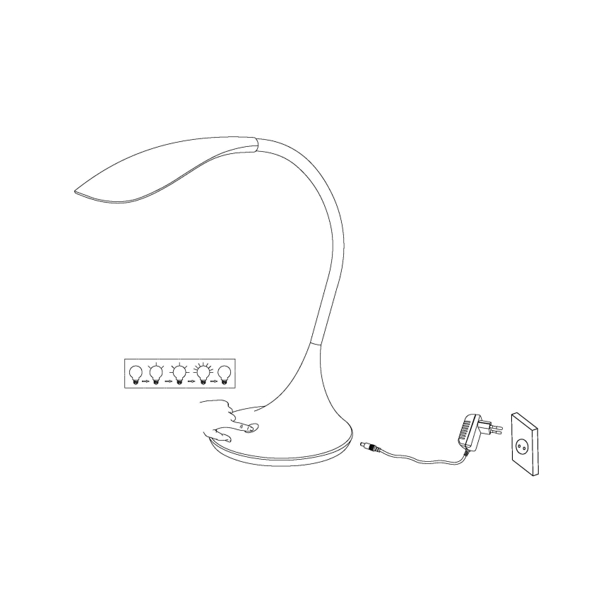 Eglo 94674 - LED himmennys pöytävalaisin DAMBERA 1xLED/4,5W/230V valkoinen