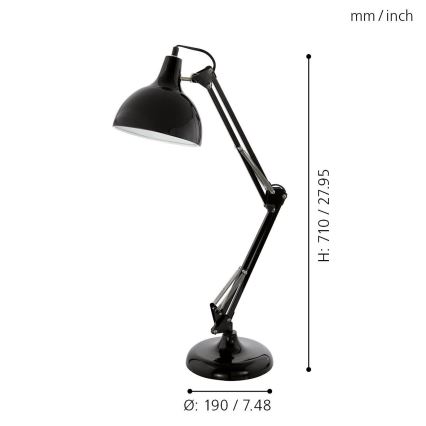 Eglo - Pöytävalaisin 1xE27/40W/230V