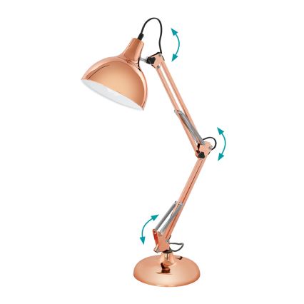 Eglo 94704 - Pöytävalaisin BORGILLIO 1xE27/40W/230V