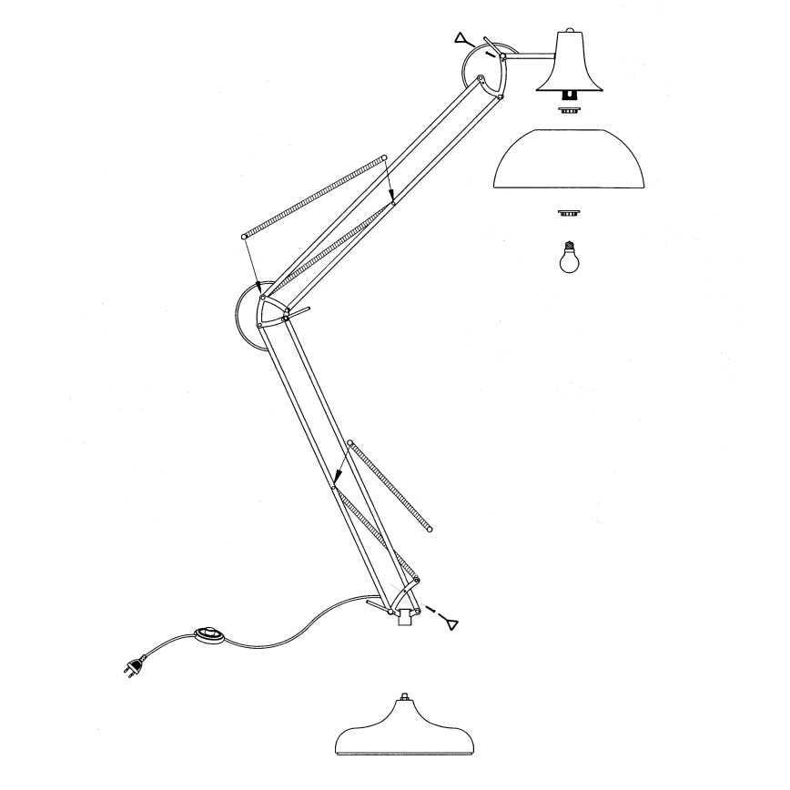Eglo 94705 - Lattialamppu BORGILLIO 1xE27/60W/230V