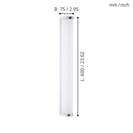 Eglo 94713 - LED-kylpyhuoneen valo GITA 2 1xLED/16W/230V IP44