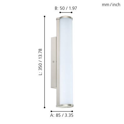 Eglo 94715 - LED-kylpyhuoneen valo CALNOVA 1xLED/8W/230V IP44