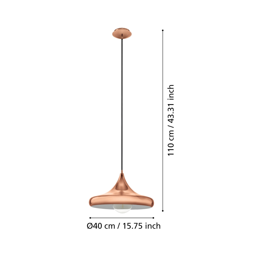 Eglo 94742 - Kattokruunu CORETTO 1xE27/60W/230V