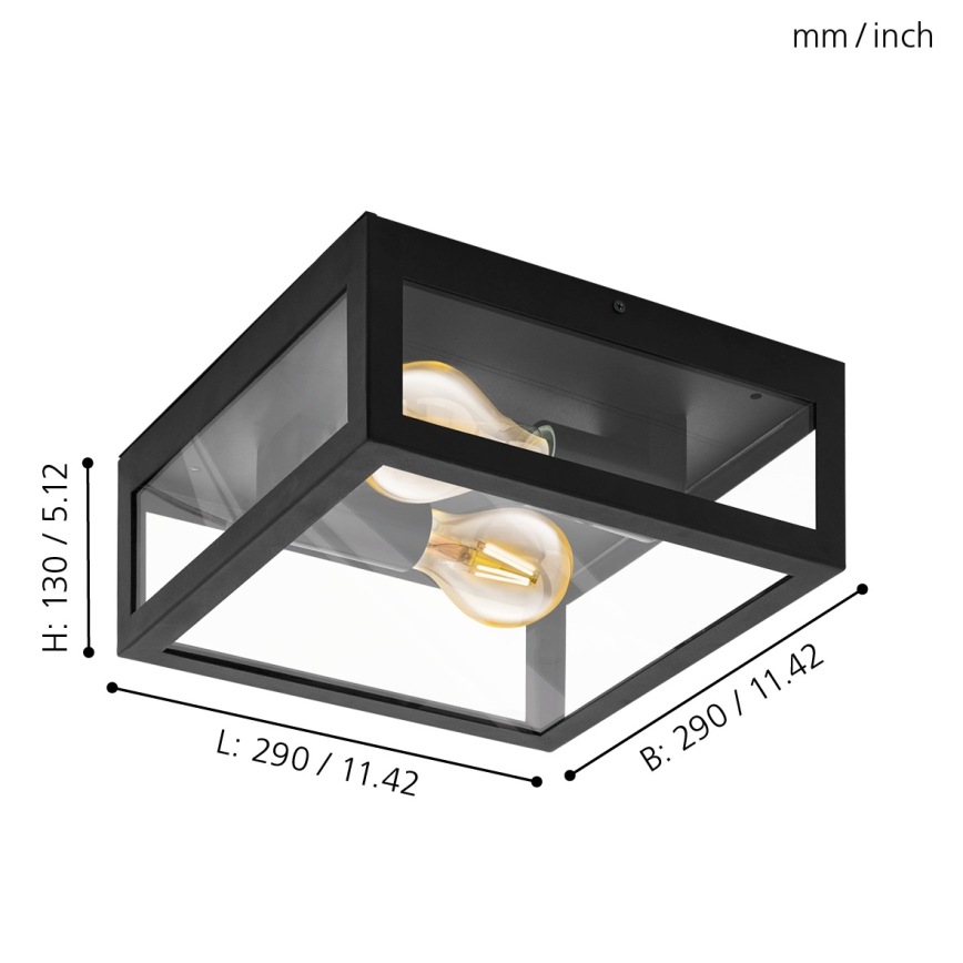 Eglo 94832 - Ulkovalo ALAMONTE 1 2x60W IP44