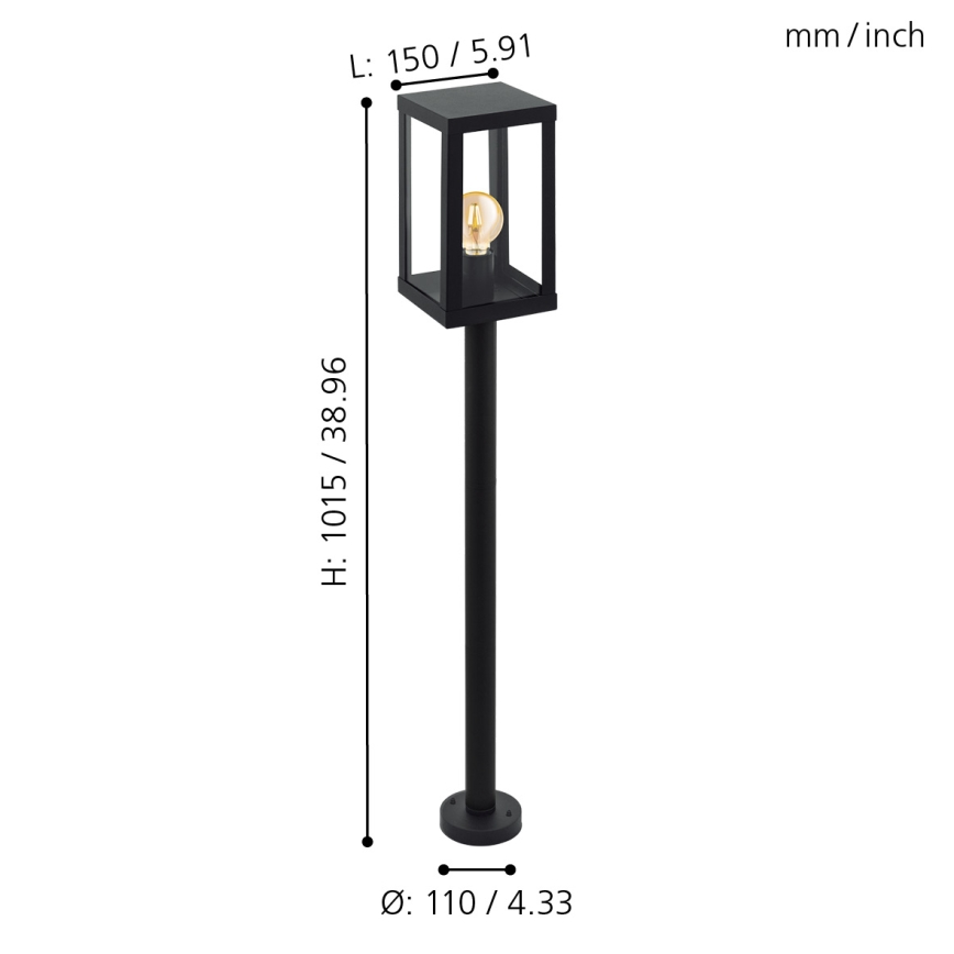 Eglo 94833 - Ulkovalo ALAMONTE 1 1xE27/60W/230V IP44
