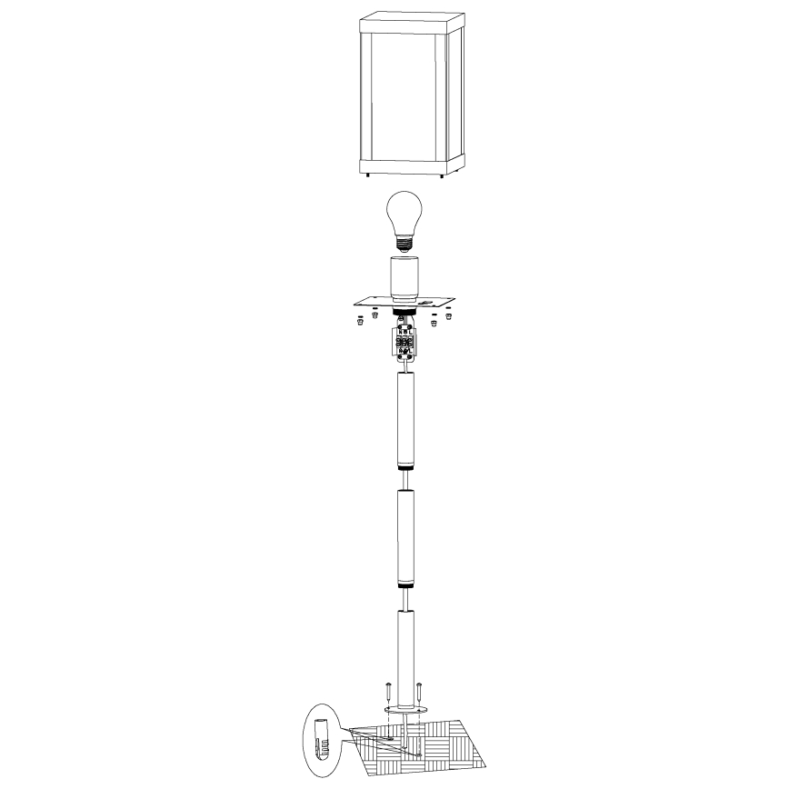 Eglo 94833 - Ulkovalo ALAMONTE 1 1xE27/60W/230V IP44