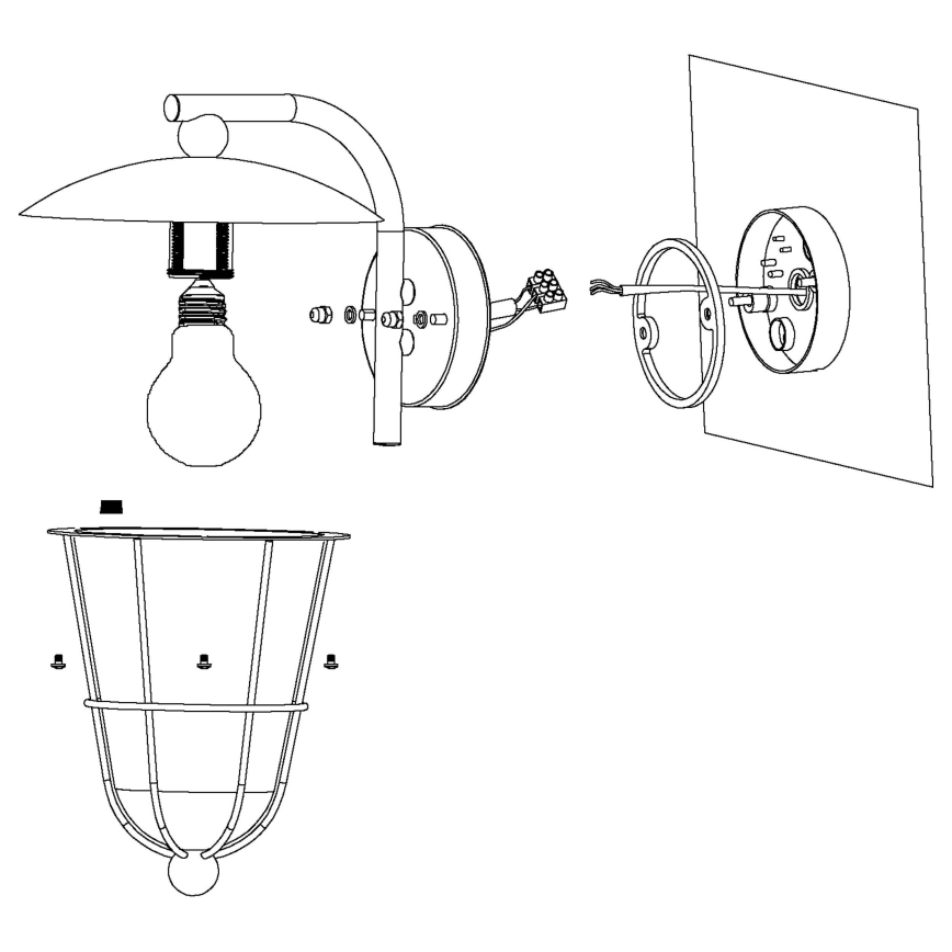 Eglo 94841 - LED-ulkovalo PULFERO 1xE27/8,5W/230V IP44