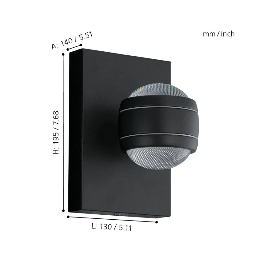Eglo 94848 - LED-ulkovalo SESIMBA 2xLED/3,7W/230V IP44