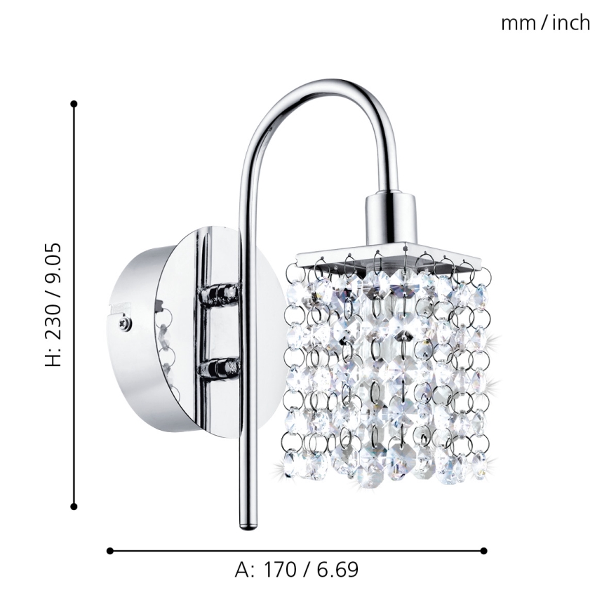 Eglo 94879 - LED-kylpyhuoneen valo ALMONTE 1xLED/2,5W/230V IP44