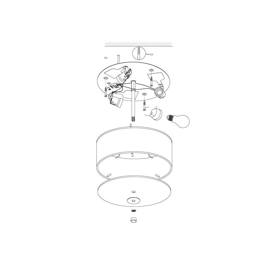 Eglo 94921 - Kattovalo PASTERI 3xE27/60W/230V