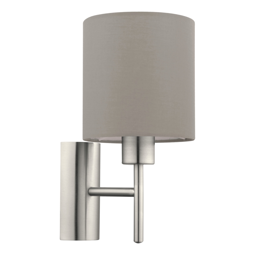 Eglo - Seinävalaisin 1xE27/60W/230V taupe