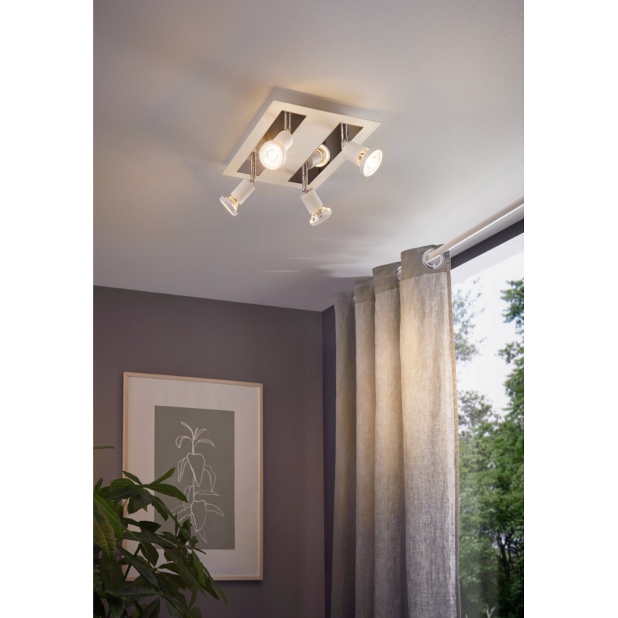 Eglo 94962 - LED-kohdevalaisin SARRIA 4xGU10-LED/5W/230V