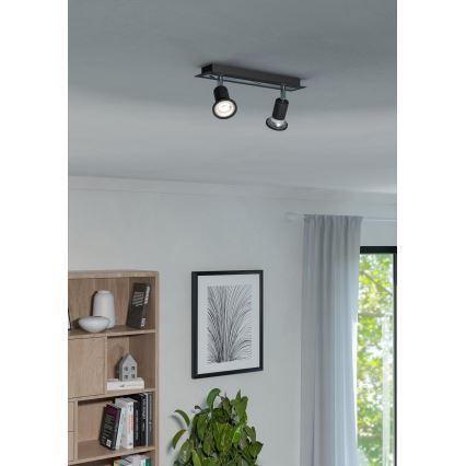 Eglo 94964 - LED-kohdevalaisin SARRIA 2xGU10-LED/5W/230V