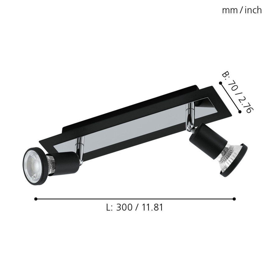 Eglo 94964 - LED-kohdevalaisin SARRIA 2xGU10-LED/5W/230V