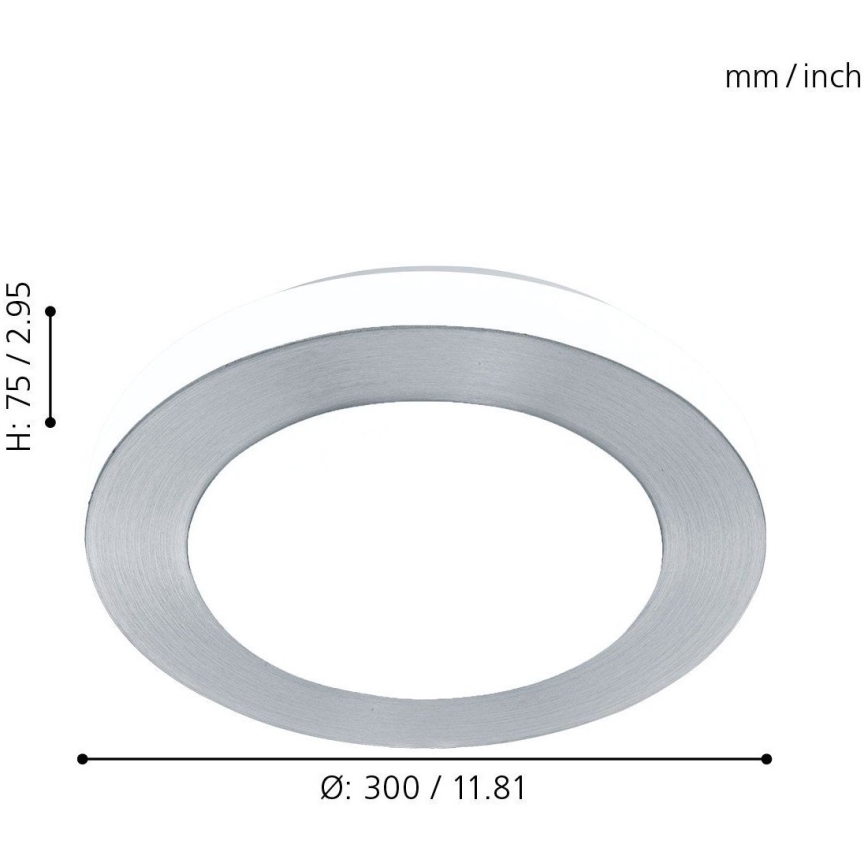 Eglo 94967 - LED-kylpyhuoneen valo LED CAPRI 1xLED/11W/230V IP44
