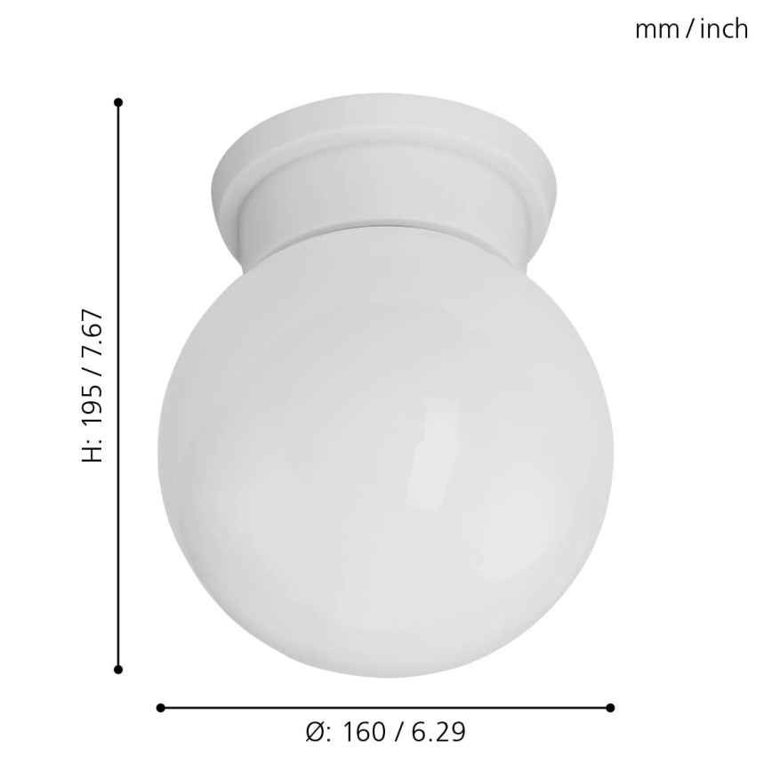 Eglo 94973 - Kattovalo DURELO 1xE27/28W/230V