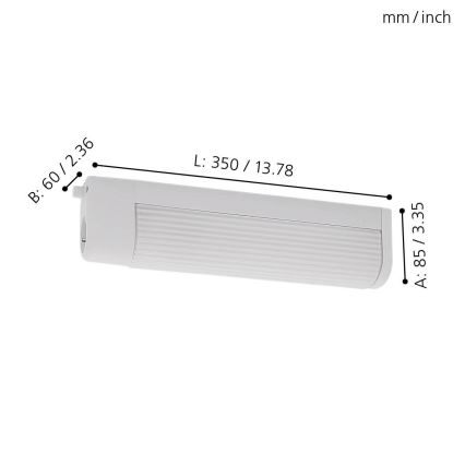 Eglo 94987 - Seinävalaisin BARI 1 2xE14/40W/230V
