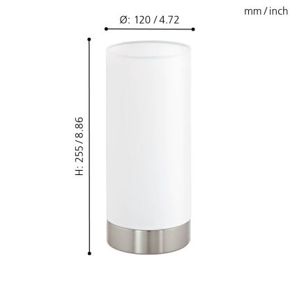 Eglo  - Himmennettävä pöytävalaisin PASTERI 1xE27/40W/230V