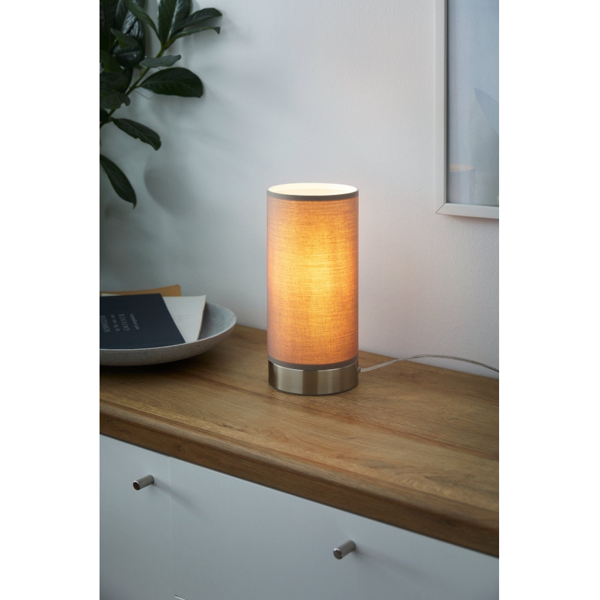 Eglo - Himmennettävä pöytävalaisin 1xE27/40W/230V taupe