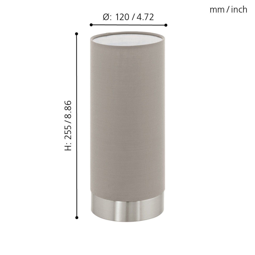 Eglo - Himmennettävä pöytävalaisin 1xE27/40W/230V taupe