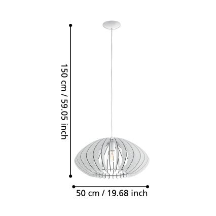 Eglo 95254 - Kattokruunu COSSANO 2 1xE27/60W/230V