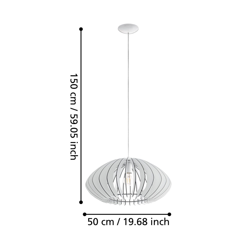 Eglo 95254 - Kattokruunu COSSANO 2 1xE27/60W/230V