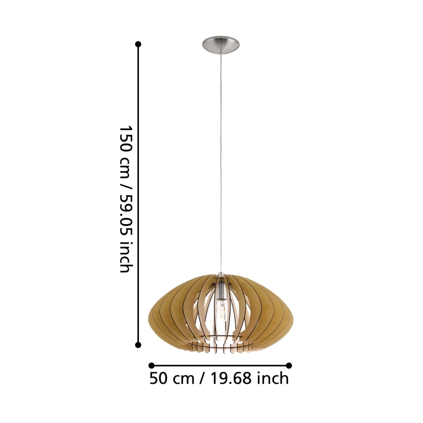 Eglo 95257 - Kattokruunu COSSANO 2 1xE27/60W/230V
