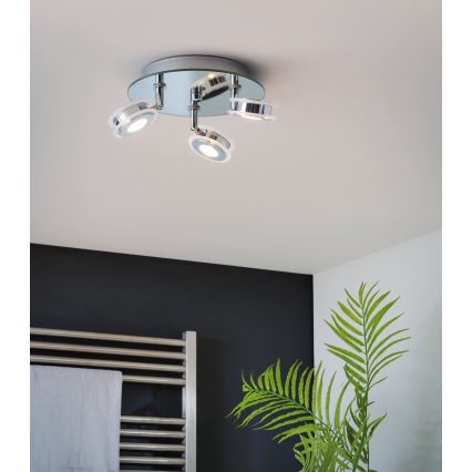 Eglo 95279 - Kylpyhuoneen LED-kohdevalaisin AGUEDA 3xLED/3,3W/230V IP44