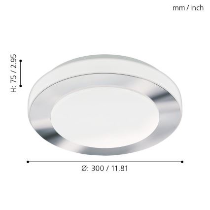 Eglo 95282 - LED-kylpyhuoneen valo LED CAPRI 1xLED/11W/230V IP44