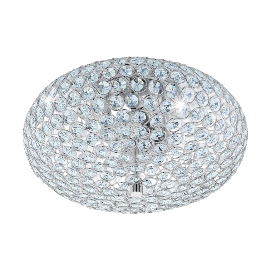 Eglo 95284 - Kristallikattovalaisin CLEMENTE 2xE27/60W/230V