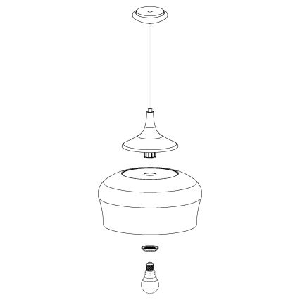 Eglo 95383 - Kattokruunu OBREGON 1xE27/60W/230V