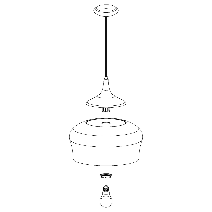 Eglo 95383 - Kattokruunu OBREGON 1xE27/60W/230V