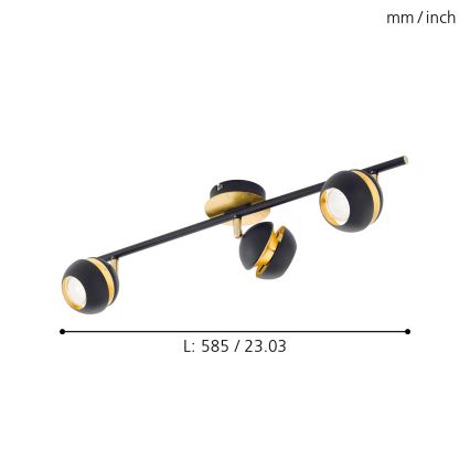 Eglo 95484 - LED-kohdevalaisin NOCITO 3xGU10-LED/4W/230V
