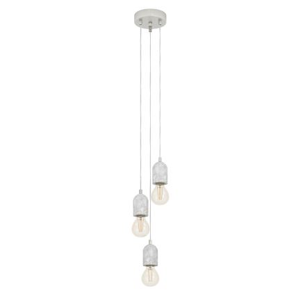 Eglo 95523 - Kattokruunu SILVARES 3xE27/60W/230V