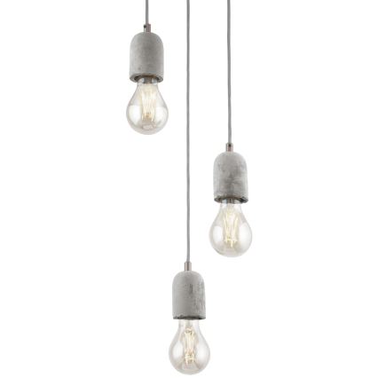 Eglo 95523 - Kattokruunu SILVARES 3xE27/60W/230V