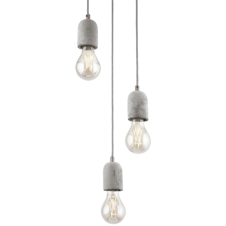 Eglo 95523 - Kattokruunu SILVARES 3xE27/60W/230V