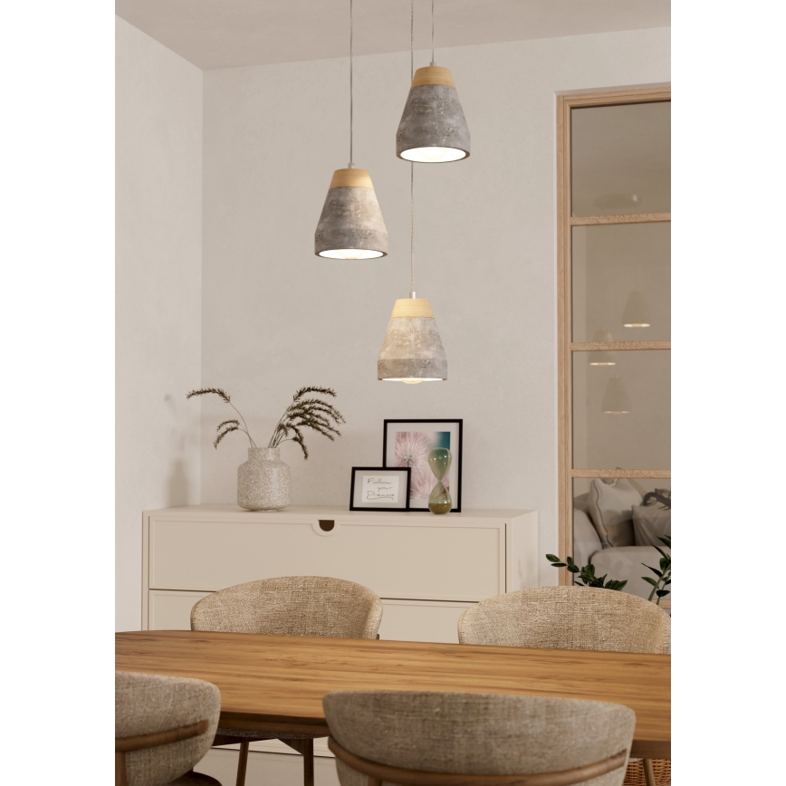 Eglo 95526 - Kattokruunu TAREGA 3xE27/60W/230V