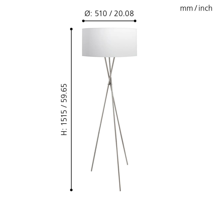Eglo 95539 - Lattialamppu FONDACHELLI 1xE27/60W/230V
