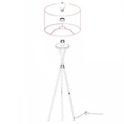 Eglo 95539 - Lattialamppu FONDACHELLI 1xE27/60W/230V