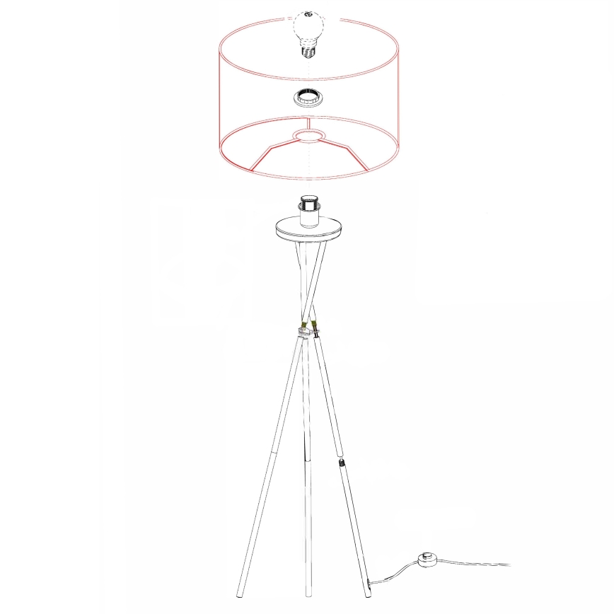 Eglo 95539 - Lattialamppu FONDACHELLI 1xE27/60W/230V
