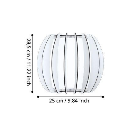 Eglo 95609 - Seinävalaisin STELLATO 2 1xE27/60W/230V