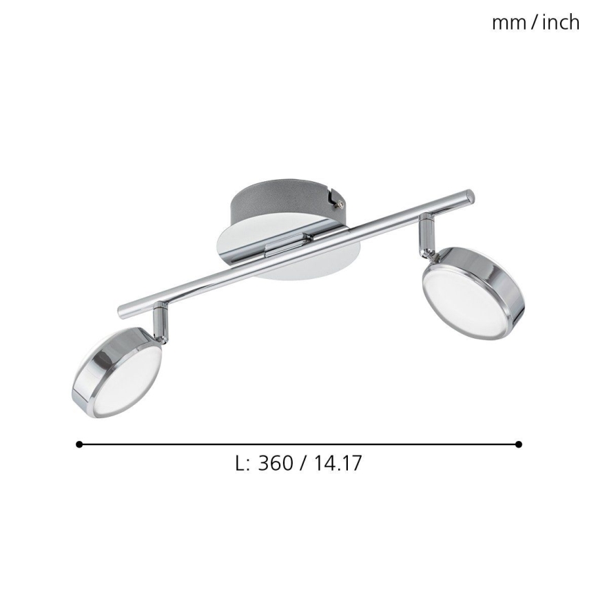 Eglo 95629 - LED-kohdevalaisin SALTO 2xLED/5,4W/230V
