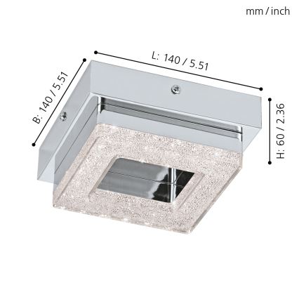 Eglo 95655 - LED-kristallikattovalaisin FRADELO 1xLED/4W/230V