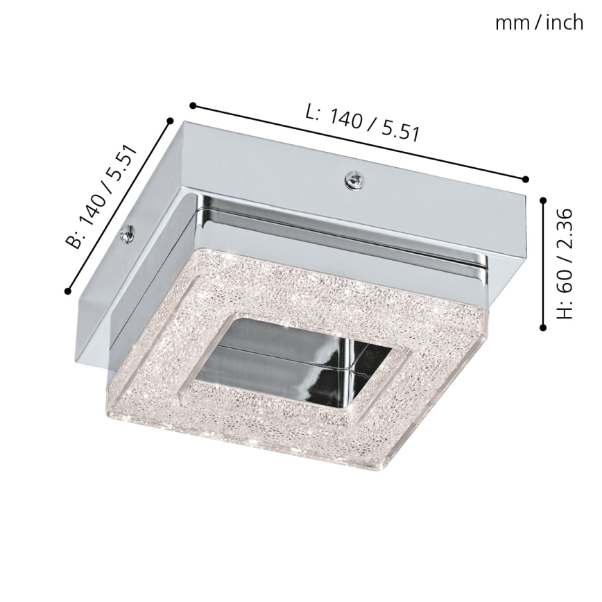 Eglo 95655 - LED-kristallikattovalaisin FRADELO 1xLED/4W/230V